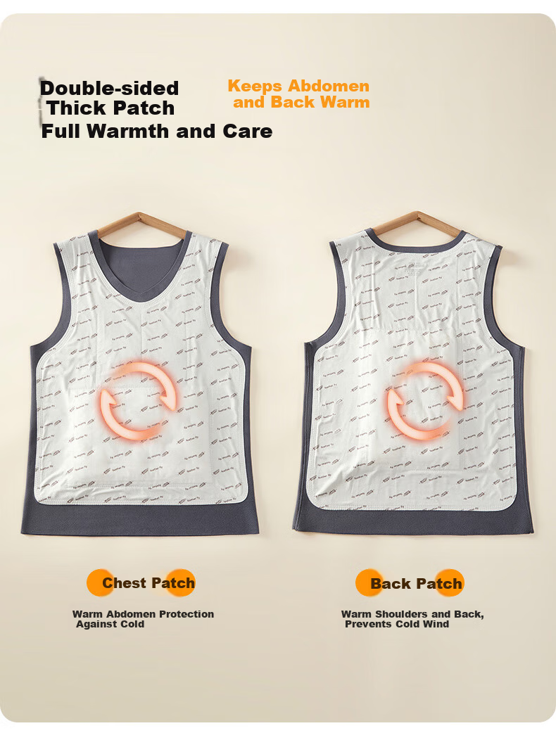 Langsha Men's Thermal Vest 90% White Duck Down Filled 10A Antibacterial Camellia Oil Cold-Resistant Heating Base Layer Winter Vest 14