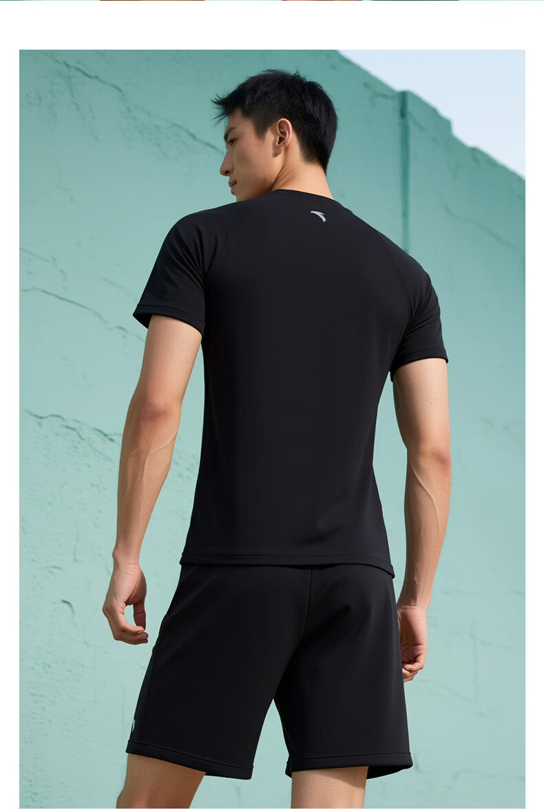 ANTA Men's Swimwear Set, Quick-Drying Anti-Embarrassment Swim Trunks for Water And Land Use, Loose-Fitting Swimming Trunks, Hot Spring Swimming Gear, Black M 6