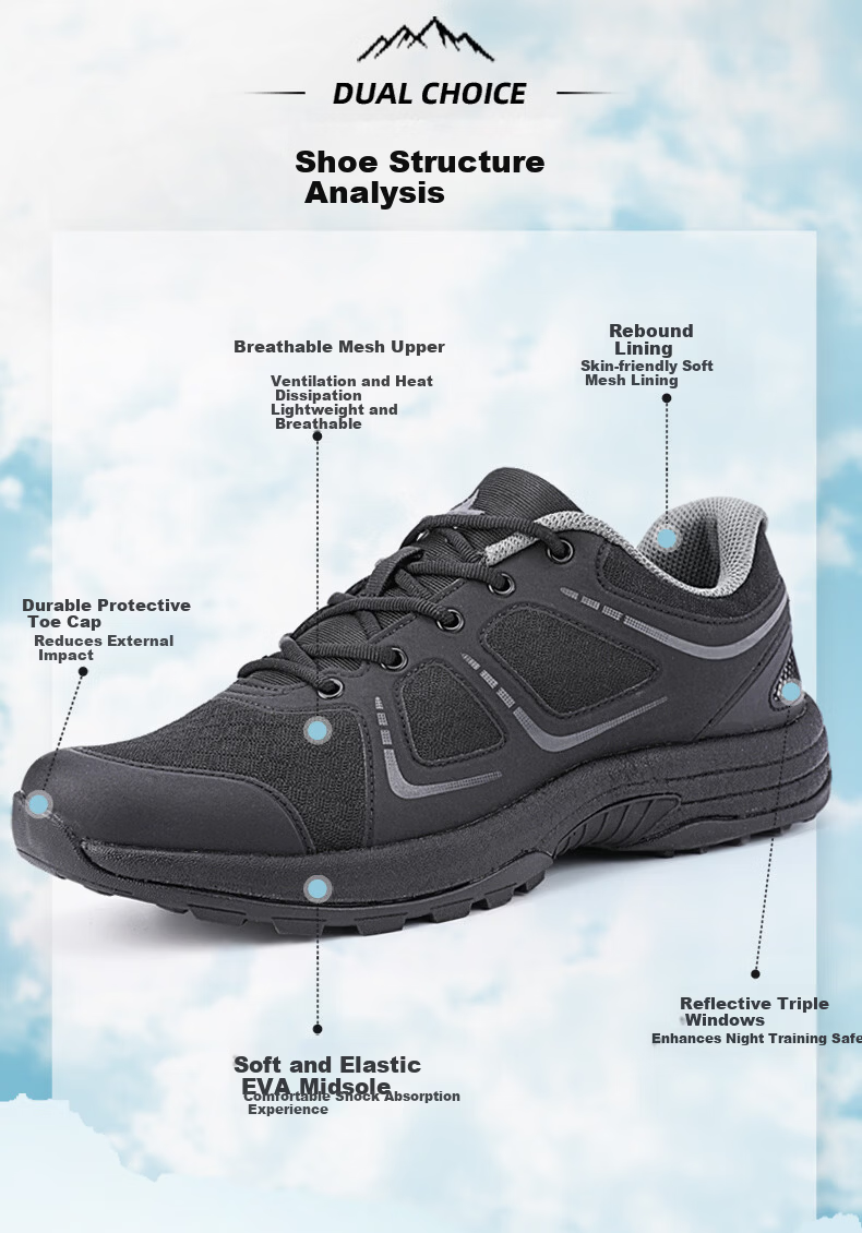 Lifeng New Style Training Shoes Men Outdoor Black Durable Fitness Training Shoes Black Fitness Training Shoes Size 44 (270mm) 2