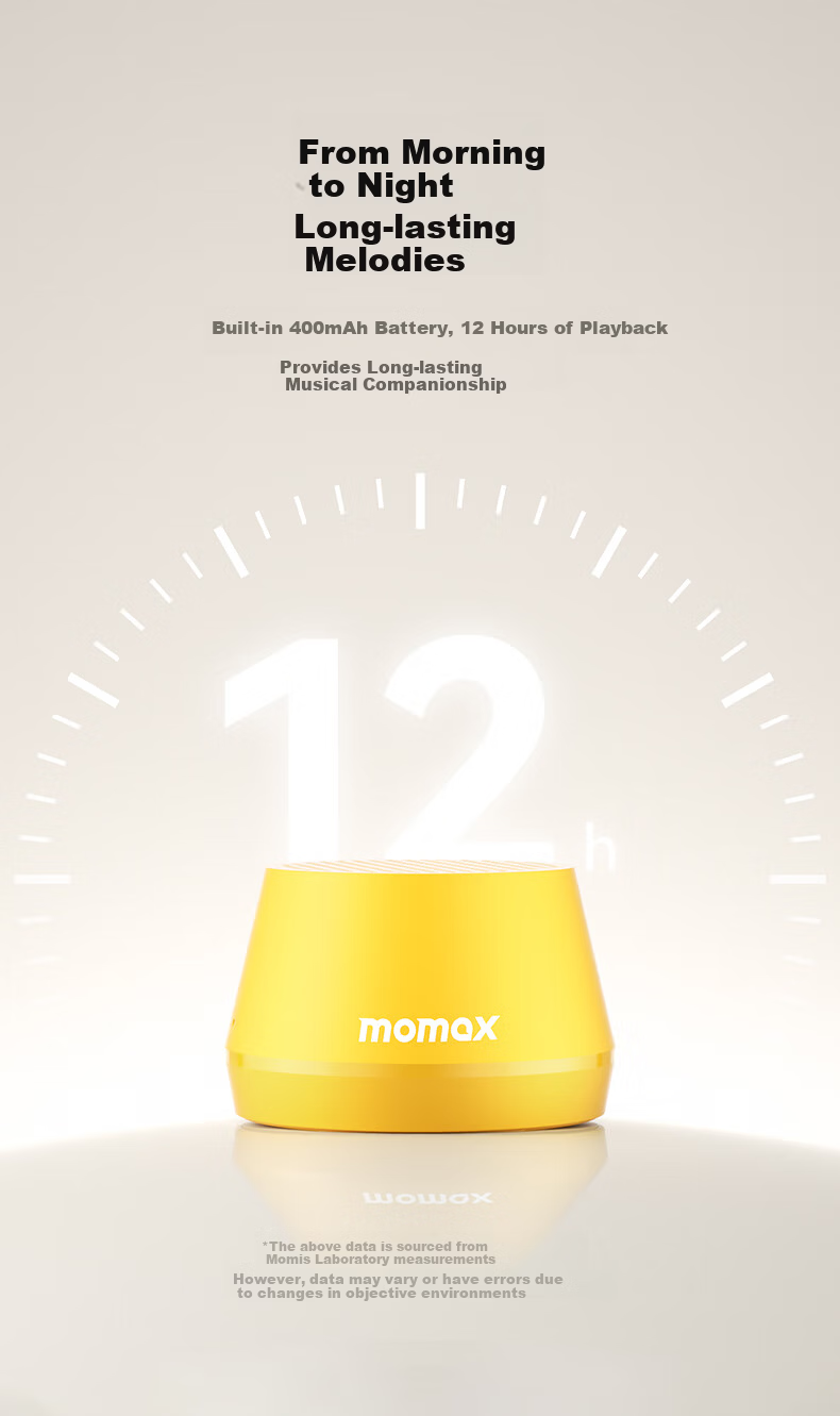 MOMAX Magnetic Wireless Speaker, Pocket-Sized Loudspeaker for Outdoor And Indoor Use, Dormitory And Bathroom Mini Speaker, Phone Stand, Waterproof Portable Horn Speaker, Gift for Boyfriend Or Girlfriend 12