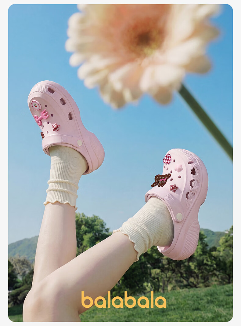 BALABALA Kids Girls Summer EVA Beach Clogs Soft Comfortable Outdoor Sandals 10