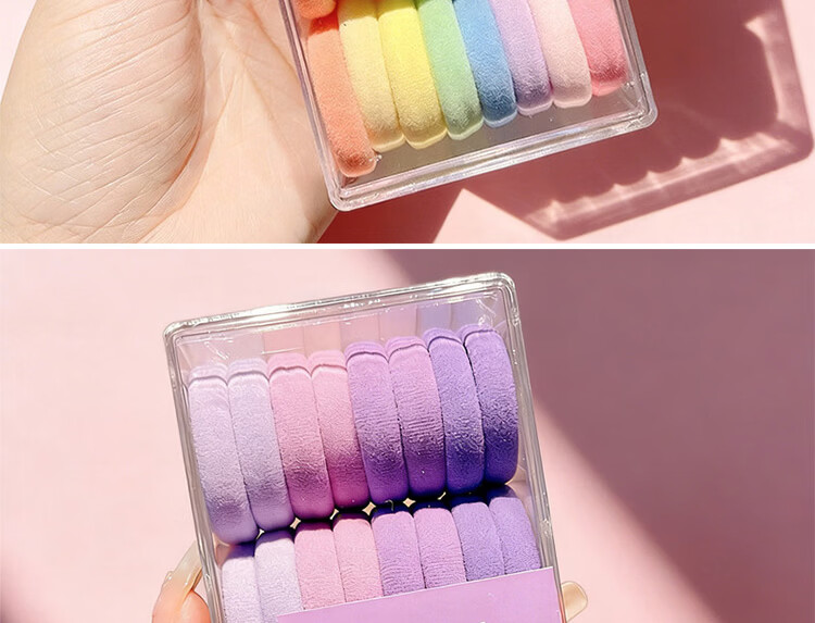 Princess Password Kids Hair Tie Girls High Elastic Hair Band Soft Hair Rope Student Hair Accessories Basic Towel Hair Ring 10