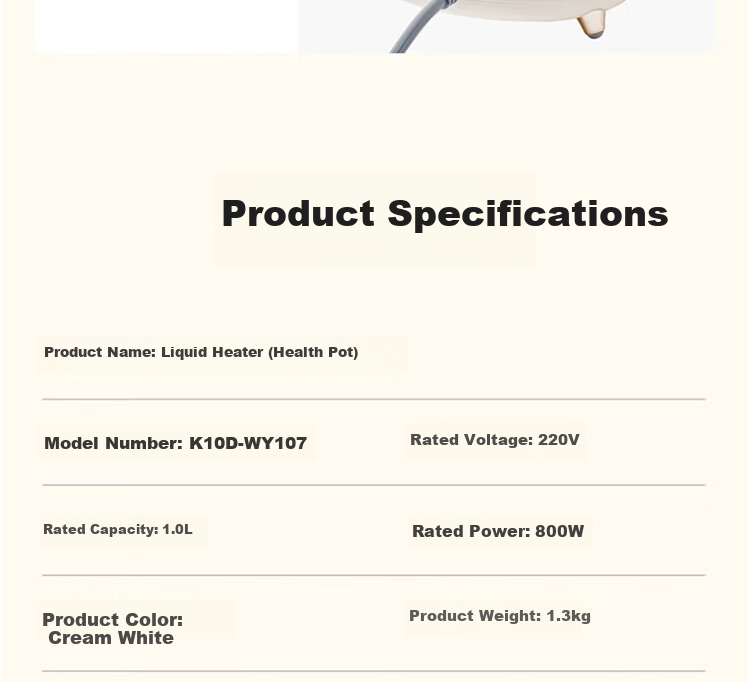 Joyoung 1L Household Electric Kettle Multifunctional Tea Maker Pure Glass Health Pot Constant Temperature Electric Water Boiler 24H Reservation K10D-WY107 25
