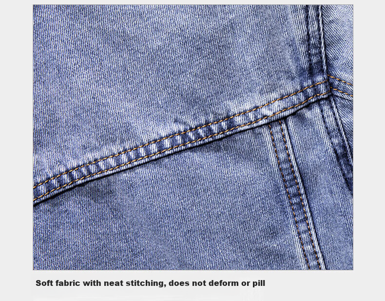 Jeanswest Men's Denim Jacket 2026 Spring Summer Loose Fit Trendy Comfortable Blue 3XL 9