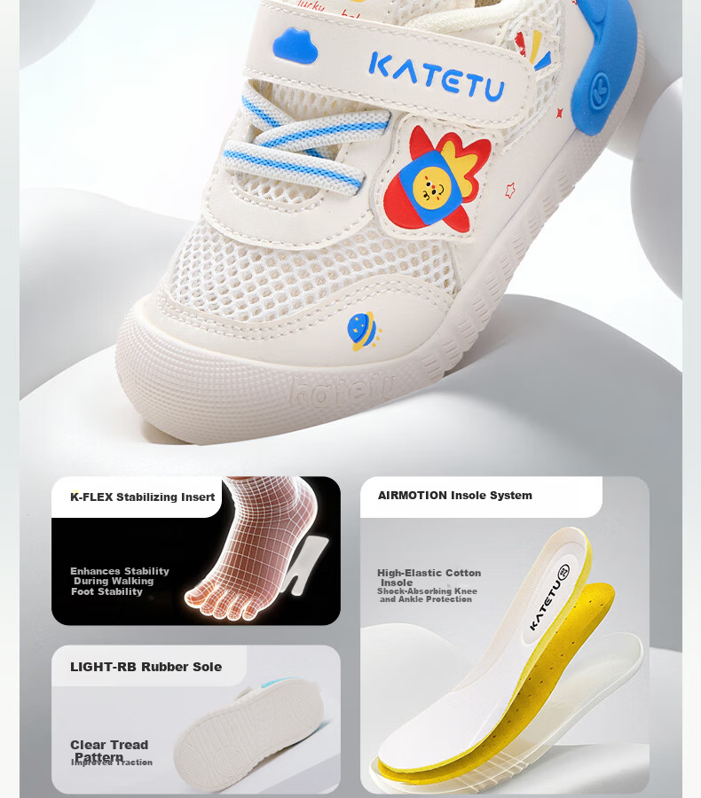 Cater Rabbit Baby Kids Shoes 2026 Spring New Girls White Sneakers Non-slip Breathable Boys First Walk Shoes X6AE002 8