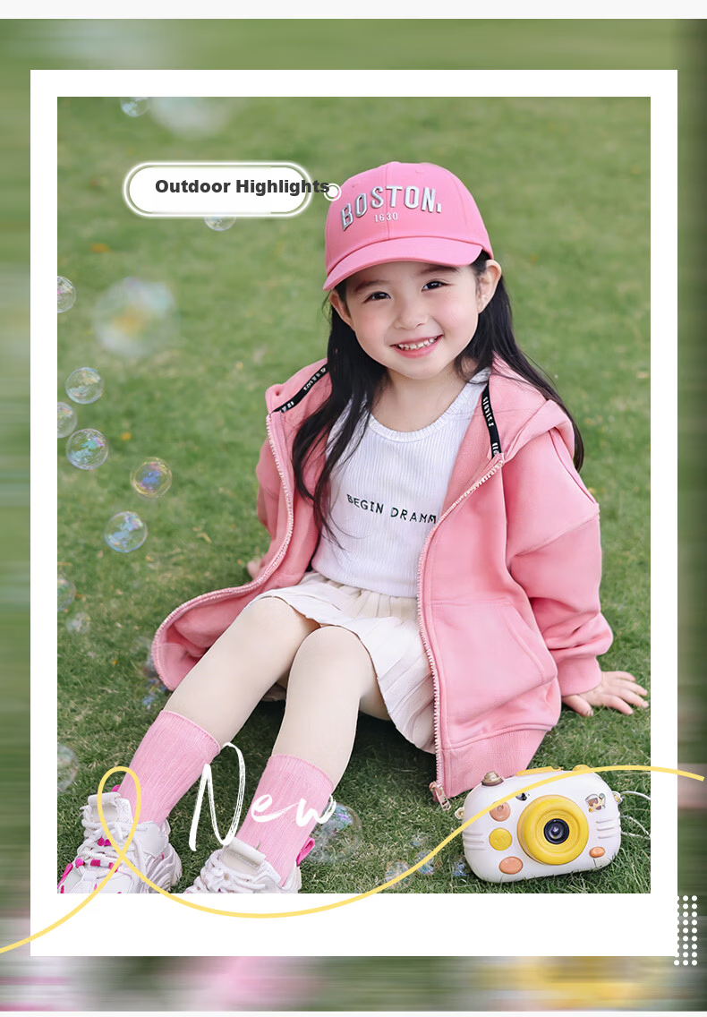 Ousen Kids Baseball Cap Boys Duckbill Hat Korean Style Sunshade Sunscreen Outdoor Skateboarding Sports Casual 5