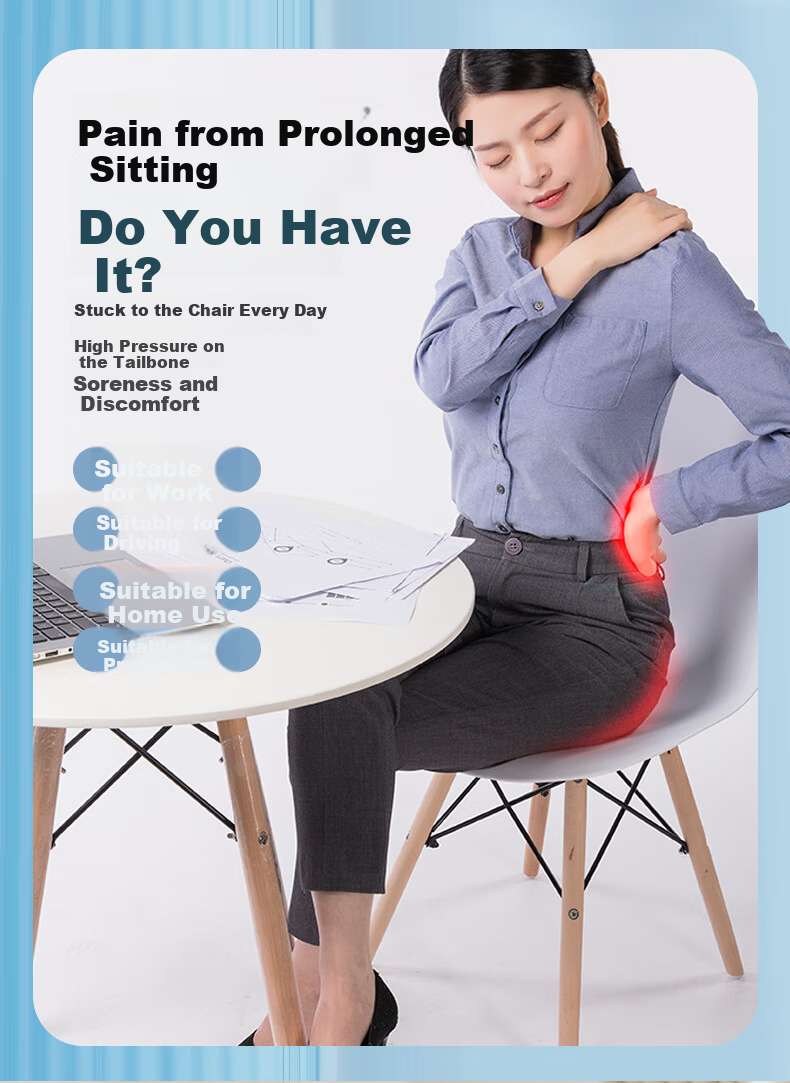Howtreats Memory Foam Seat Cushion for Office and Car, Coccyx Pressure Relief Cushion for Long Sitting 2