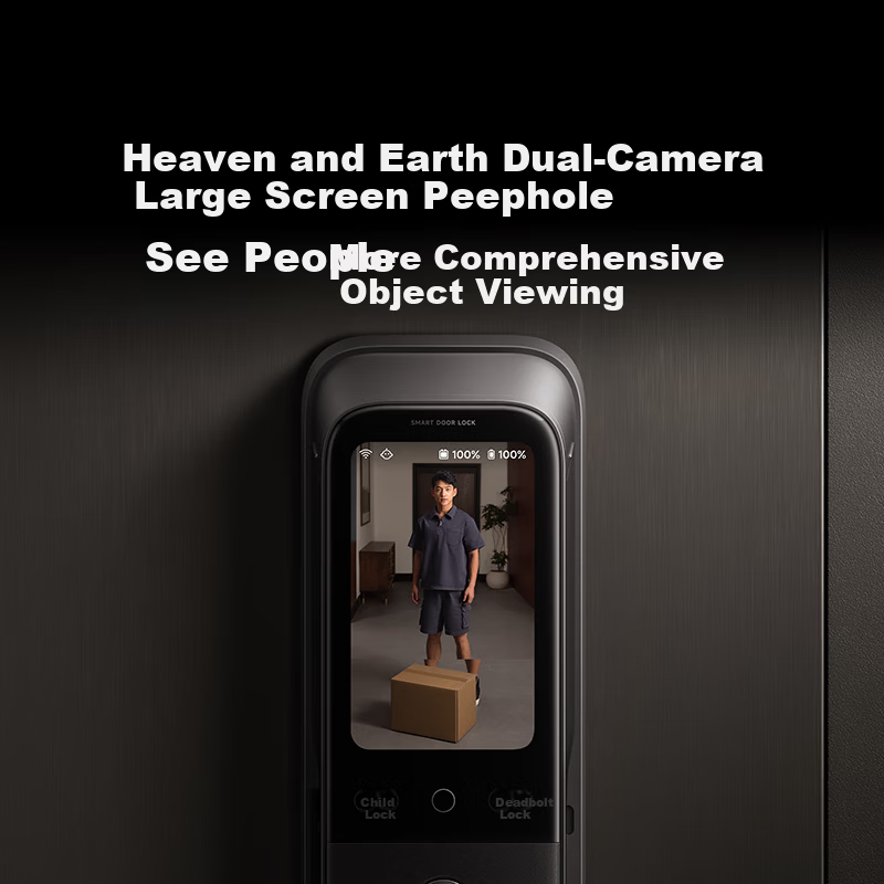 Xiaomi Smart Door Lock 4 Pro Dual-Camera Facial Recognition Palm Vein Cat Eye Large Screen Home Smart Lock