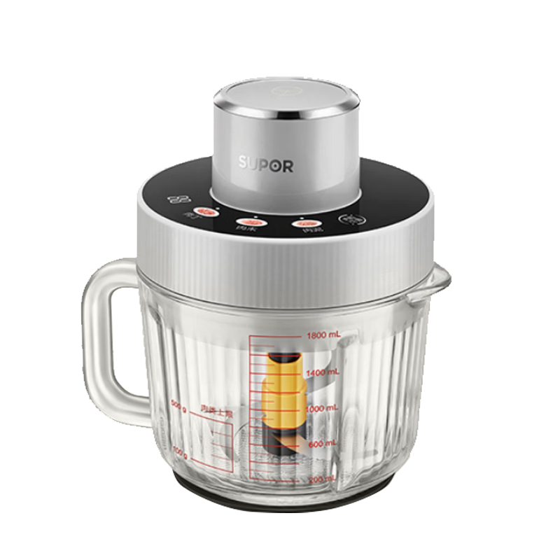 SUPOR Electric Meat Grinder Home Use Floating Double Blades Thickened Glass Multi-Function Food Processor Meat Mincer JR75S-XF【Price Guarantee 618】