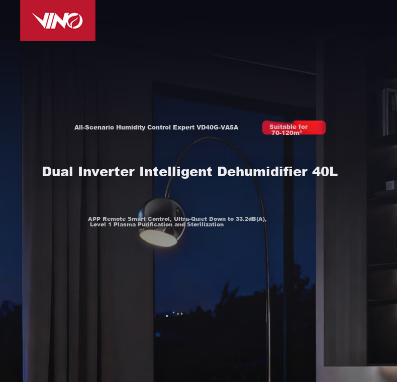 VINO Dehumidifier 30L/Day Home Bedroom Living Room Basement Inverter Quiet Energy-Saving Panasonic Compressor Antibacterial VD30G-VA5A 4