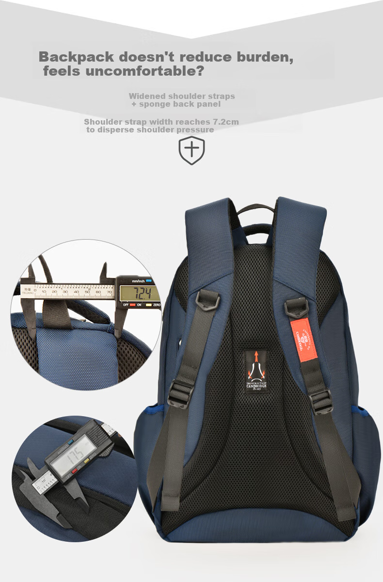 UNIVERSITY OF CAMBRIDGE Large Capacity Backpack for Junior and Senior High School Students, Lightweight School Bag for Upper Primary Boys 7