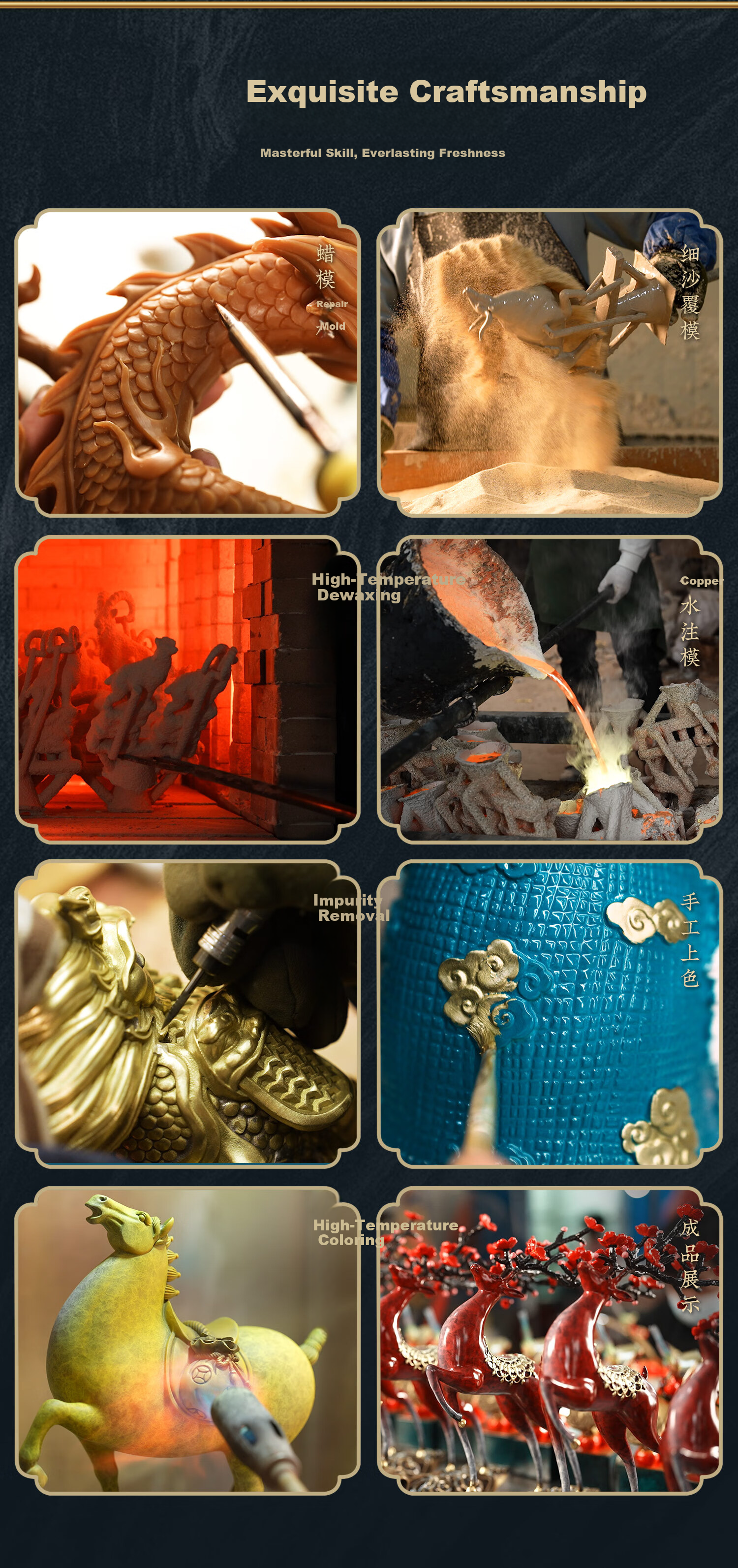 Daming Copper Craftsman Filigree Yuanbao Copper Ornament Living Room Entrance Office Creative Decoration High-End Lobby Opening Housewarming Gift 7
