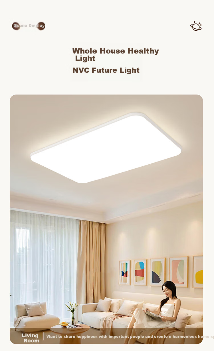 NVC Ceiling Light Living Room Main Light Full Spectrum Eye Protection Bedroom Ceiling Lamp Future Light White Snow PRO with Installation 10