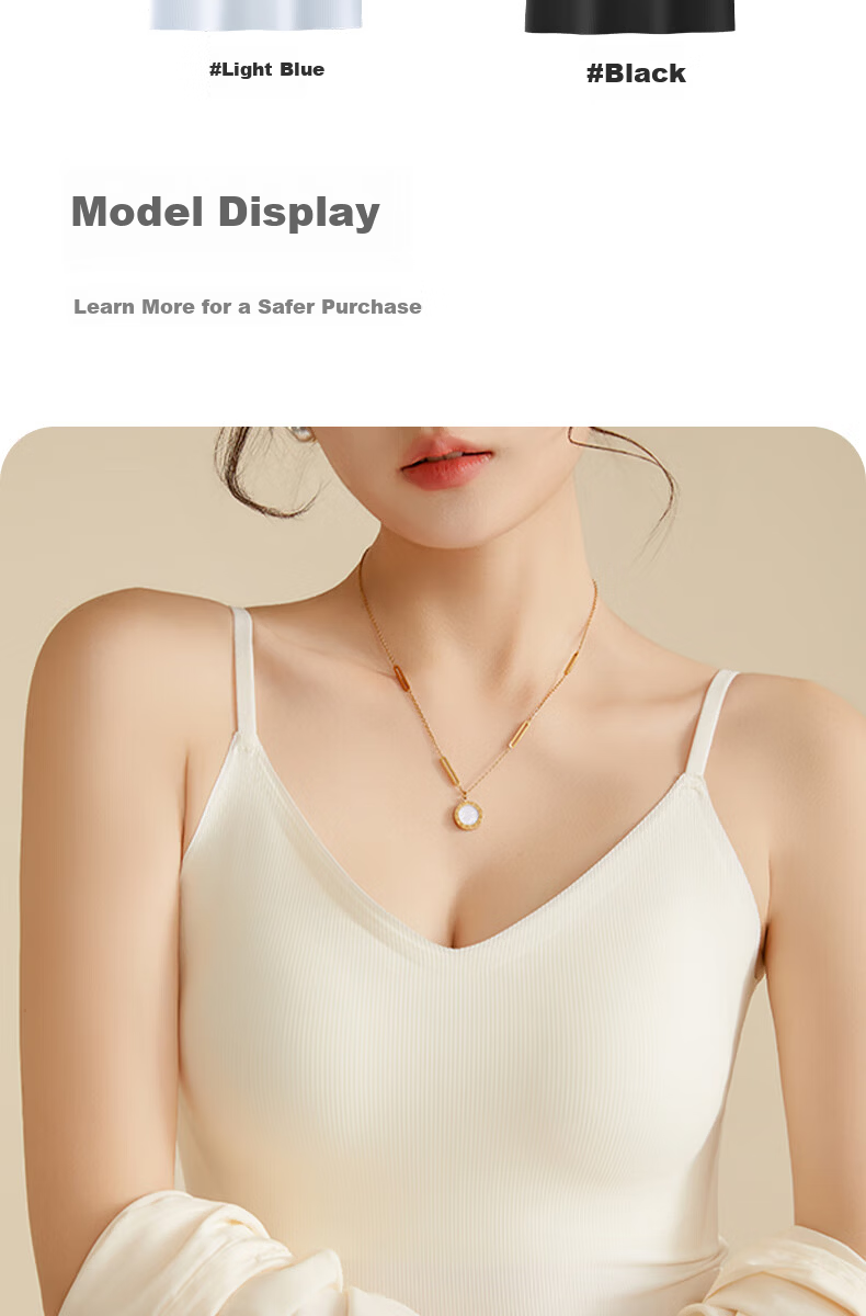 MiiOW Women's Summer Thin Strap Vest with Built-in Bra, Pink, Breathable and Stylish Outerwear Tank Top 14