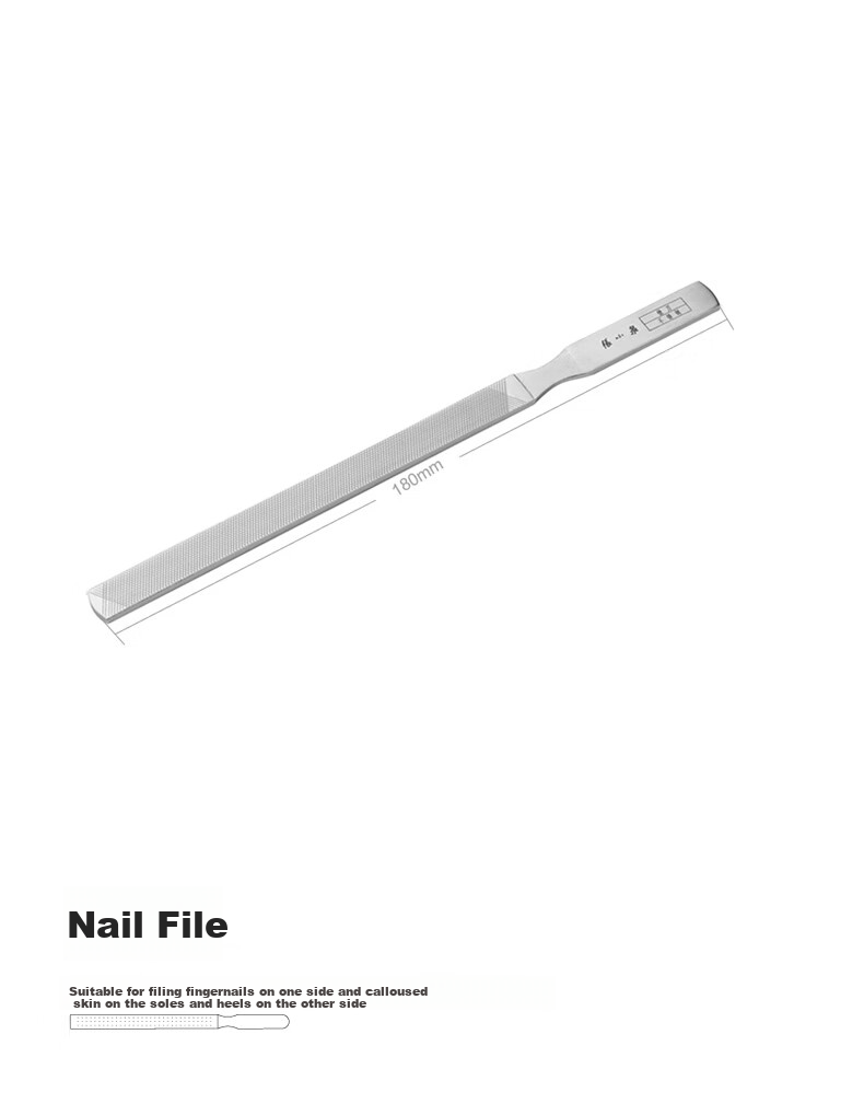 Zhang Xiaoquan Pedicure Knife Set Stainless Steel Slant Knife Scraper Flat Knife Nail File Six-Piece Set HT-7 7
