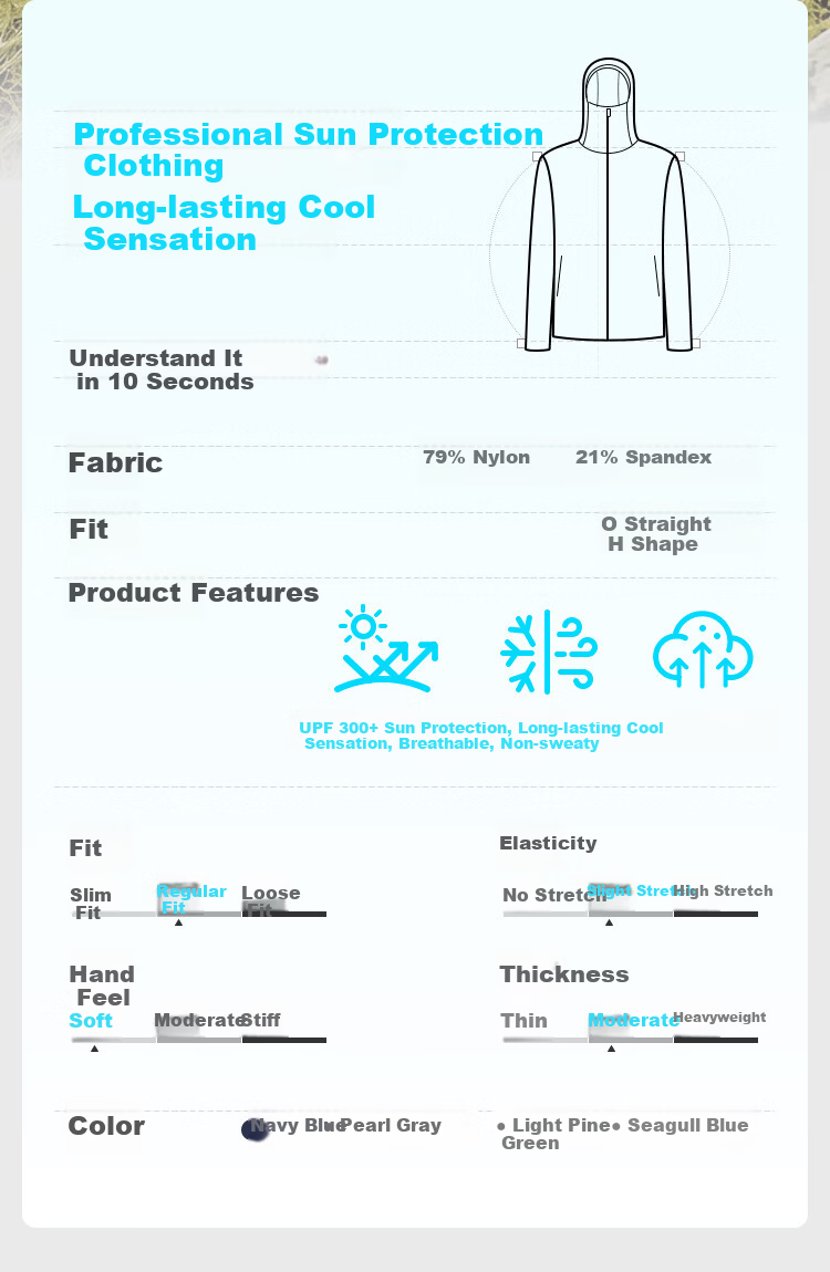 JD Jingzao Bestselling 10k+ Small Cooling Fan Men's Sunscreen Ice Silk Cool Outdoor Sun Protection Jacket Spring Summer Thin Coat Light Pine Green L 1