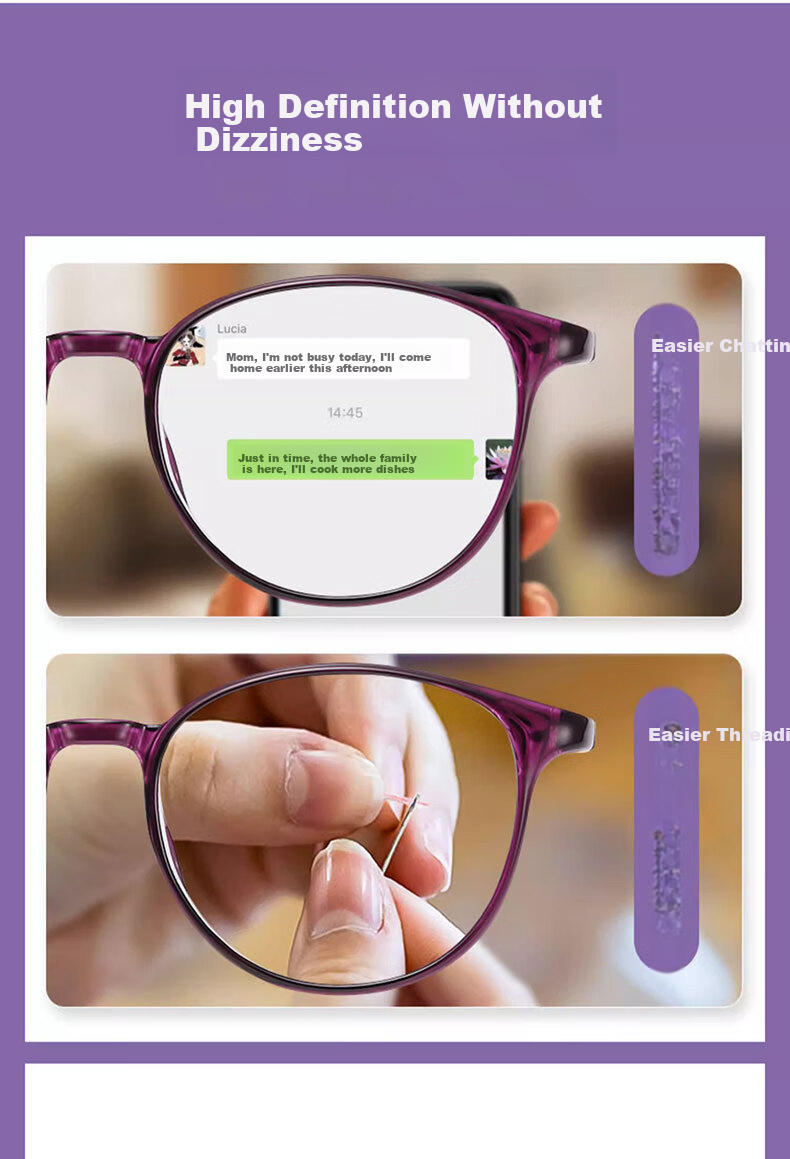 Shiyun Blue Light Blocking Reading Glasses for Women, High-Definition TR Ultra-Lightweight Elderly Presbyopia Glasses Back to School 6