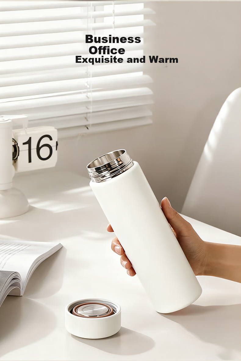 Baoshi Stainless Steel Insulated Coffee Mug 304 Stainless Steel Milk Cup with Lid for Children Office Tea Brewing L 7