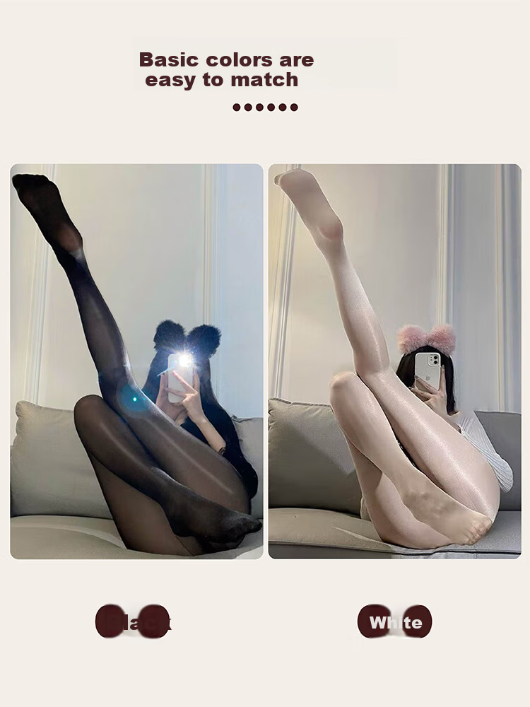 9i9 Sheer Lace Jacquard Black Sexy Ultra-Thin Shiny Restrained Leg Pantyhose 2-Pack S68 8