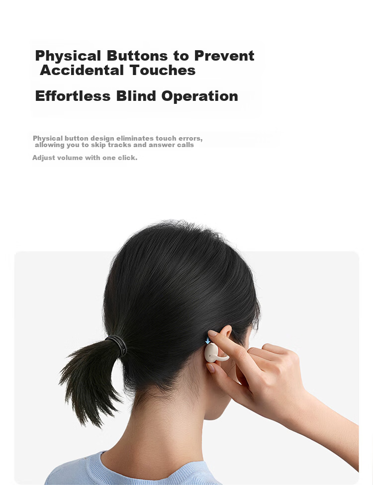 Baseus BC1 Lite 2026 Latest Bluetooth Ear Clip Open-Ear Sports Headset Long Battery Life Ear-Hanging Starry Blue 18