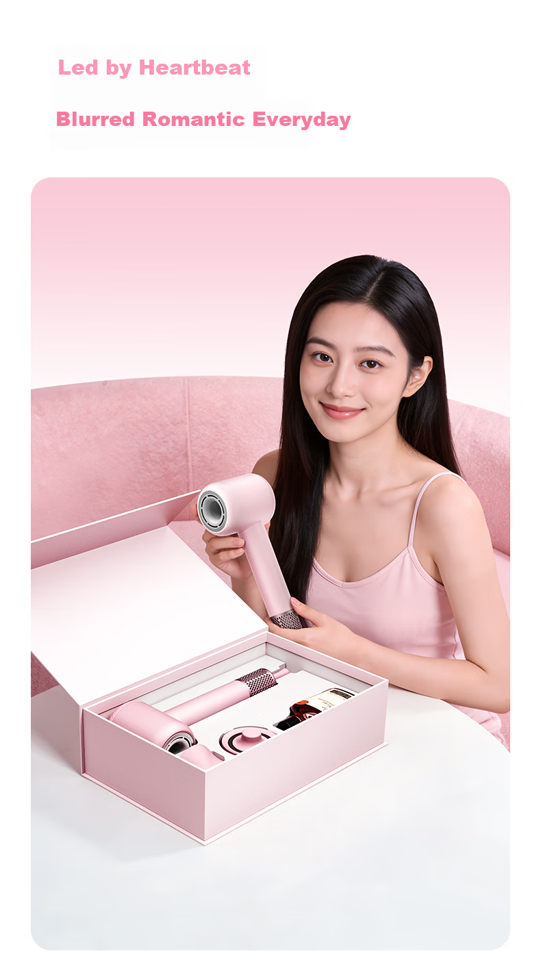 CONFU High-Speed Hair Dryer 5 Billion Plasma Home Use High Power Strong Wind Fast Drying Birthday Gift for Girlfriend F9Pro Peach Mist Gold Gift Box Edition 3
