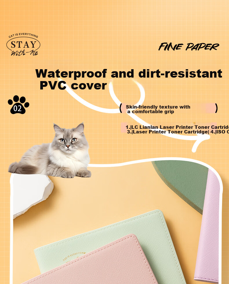 MASMARCU Morning Light Stationery, All Meow A5 Soft Cover Hardcover Notebook, Journal Book, Aesthetically Pleasing Diary, 96 Pages, Pink Style QJ001637, Essential for Exams 5