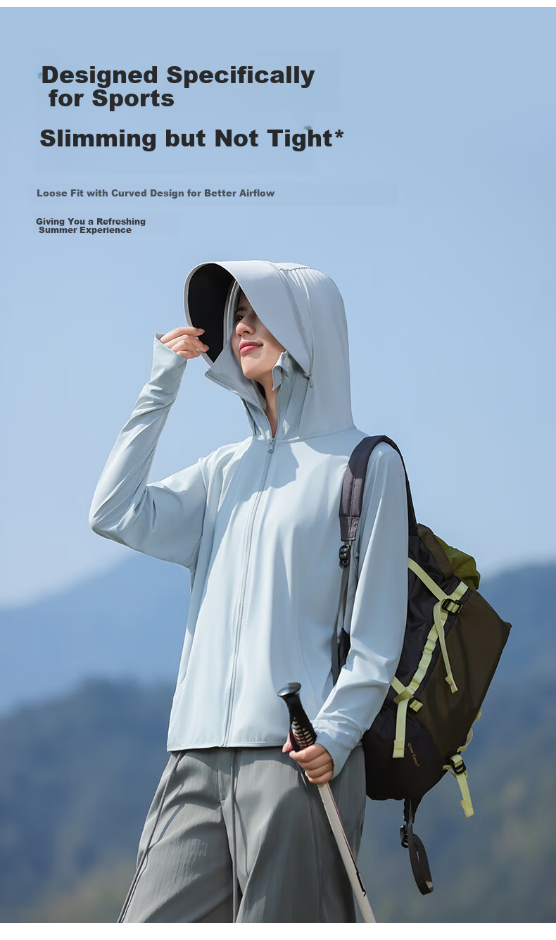 Combo Women's Summer Sunscreen Jacket New Outdoor Cycling Ice Silk Skin Jacket Lightweight Breathable UV Protection Sunproof Clothing 8
