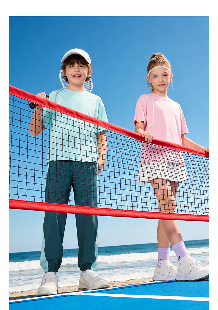 Navigare Quick-Dry Sun-Protective Kids T-Shirt Short Sleeve Summer Boys Girls Cool Lightweight Running Sports Off-White 150 28