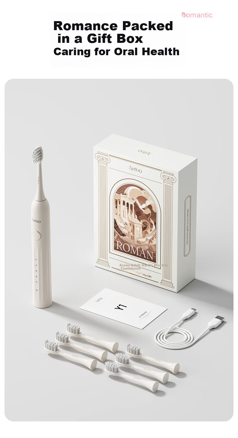 ApiYoo AiYou Y1 Set Adult Couple Electric Toothbrush 2-Pack Deep Cleaning Gift for Boyfriend and Girlfriend Newlyweds Engagement Wedding Newlywed Gift 17