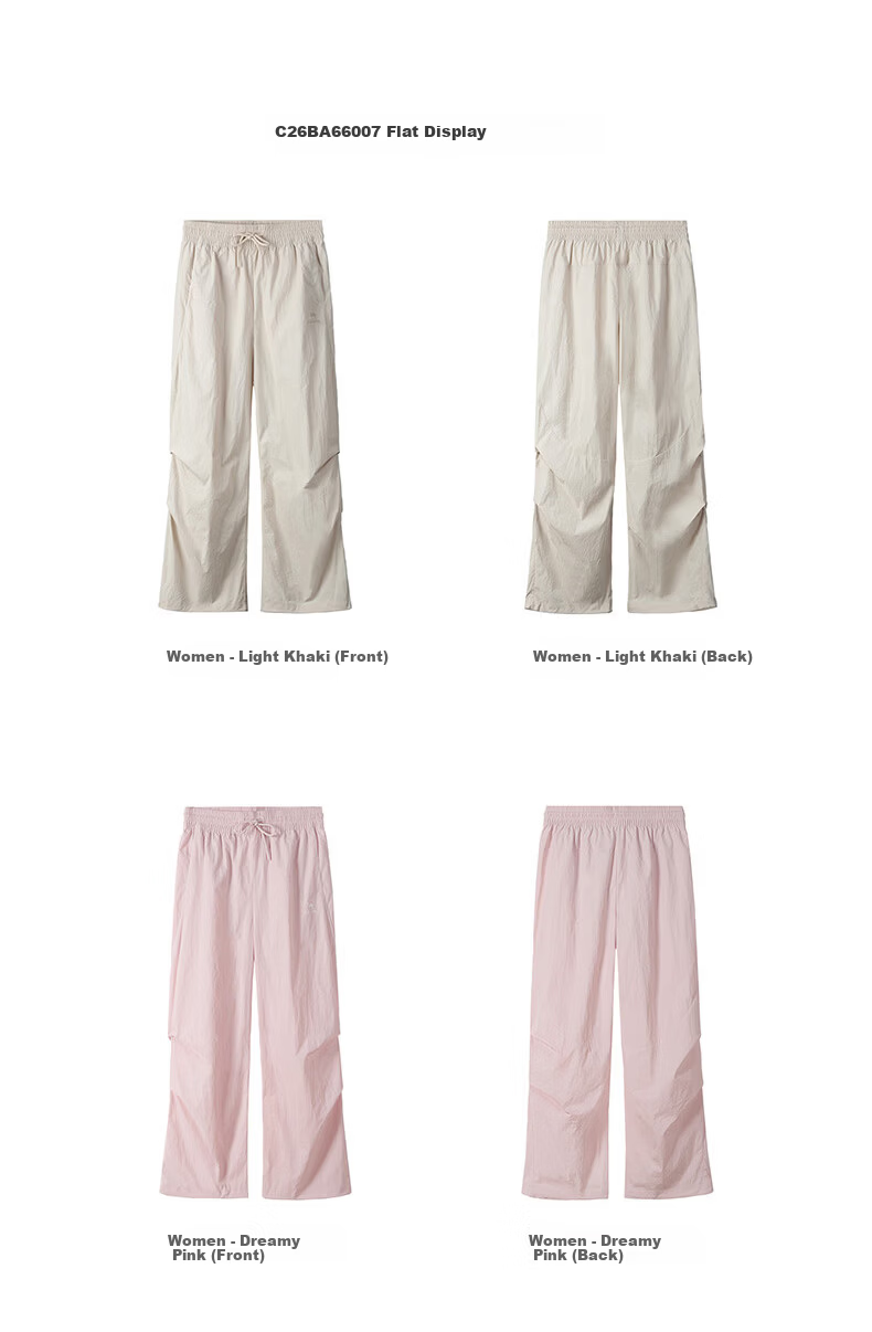CAMEL Ice Cooling Sun Protection Workwear Women's Straight Casual Quick-Dry Paratrooper Pants C26BA6L6007 Dreamy Pink L 20