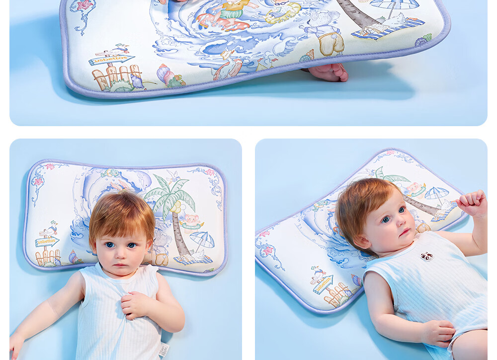 Betis Baby Pillow 0-6 Years Old Children's Pillow Cloud Slice Pillow Summer Breathable Baby Cooling Pillow Newborn Pillow Summer Party 37