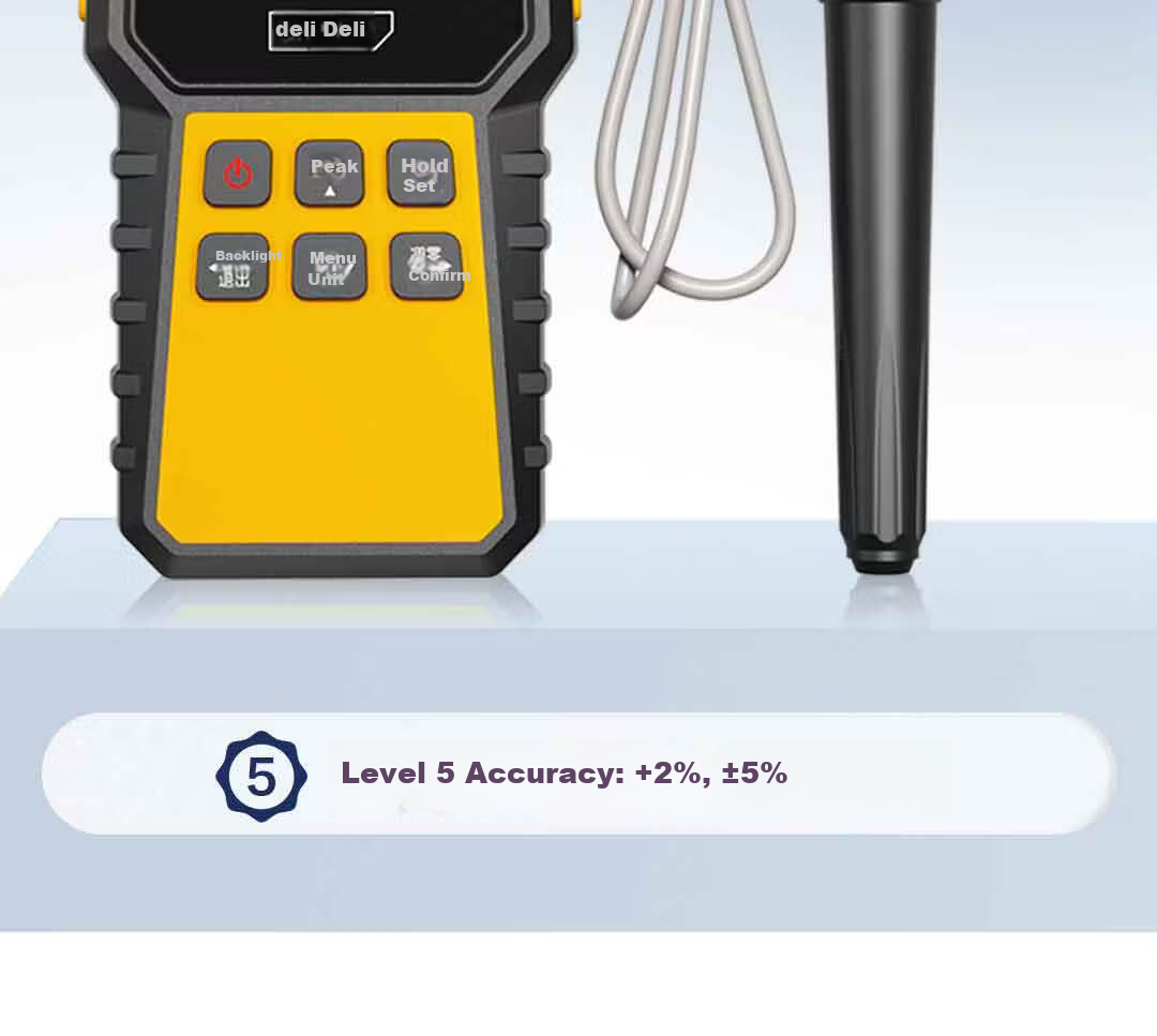 Deli Digital Gauss Meter Magnetic Field Strength Tester Tesla Meter Magnetic Detector 10