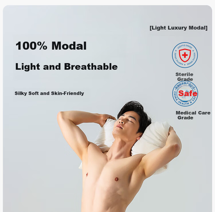 Beianshi Disposable Men's Boxer Briefs Modal Sterilized Wash-Free Travel Portable 6-Pack Smoke Gray + Gray Blue 3XL 3