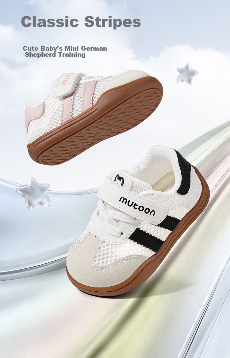 Mutong Children's Summer Walking Shoes Baby Boys Breathable Mesh Training Shoes Toddler Girls Rubber Pink Size 25 2