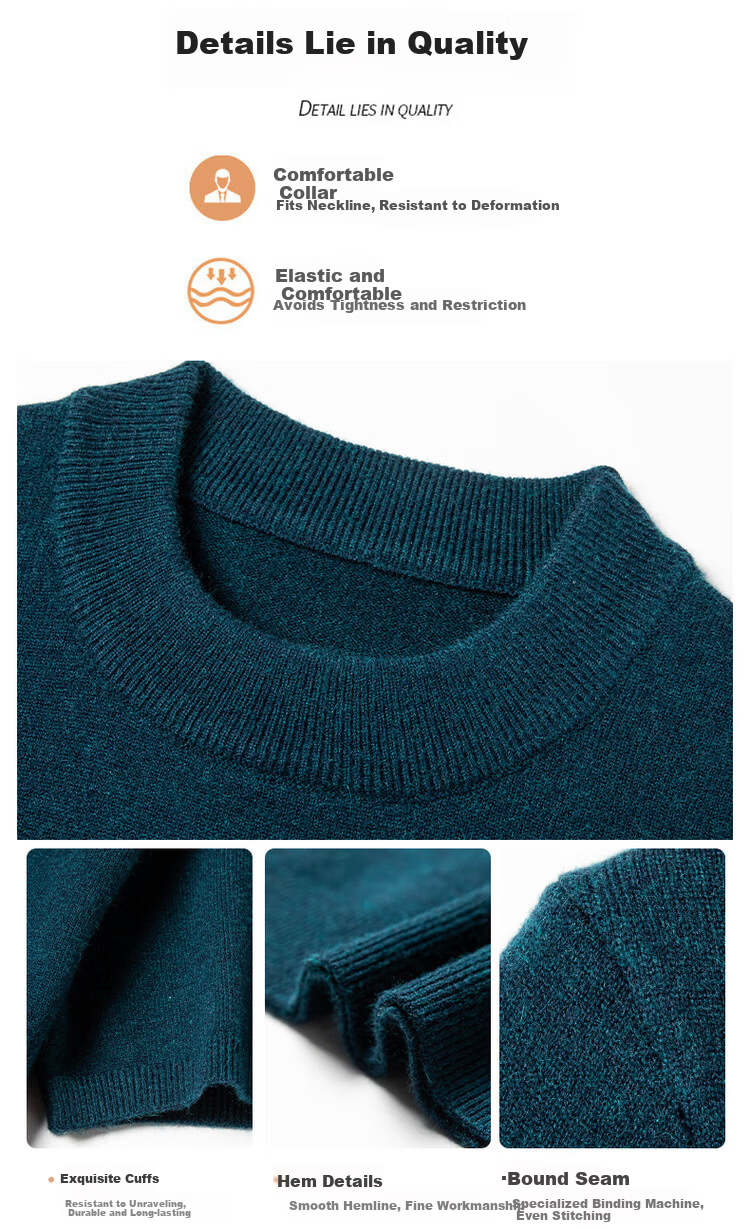 Hengyuanxiang 【Wool Blend】Short Sleeve Men's Autumn Winter Half Turtleneck Sweater Middle-aged Men's Knit Base Shirt Medium Gray 3XL 4