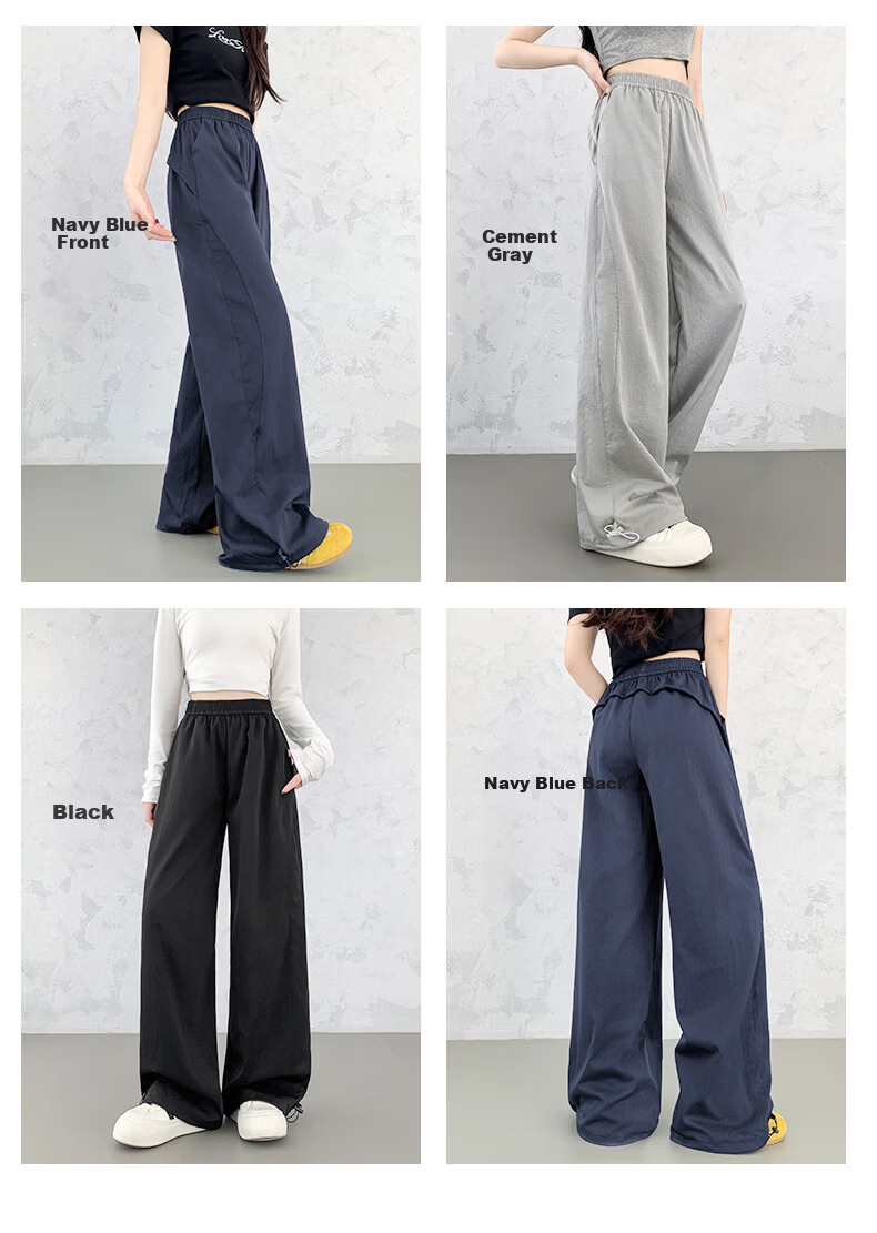 LangSha Quick-Dry Cargo Pants for Women, Spring And Summer Lightweight Style, 2026 Latest Straight-Leg Casual Versatile Wide-Leg Two-Way Tactical Sports Pants 16