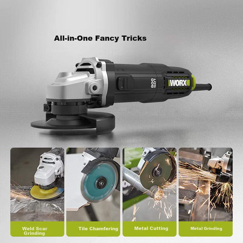 WORX 800W Angle Grinder WE709 Cutting Grinding Polishing Handheld Sander 3