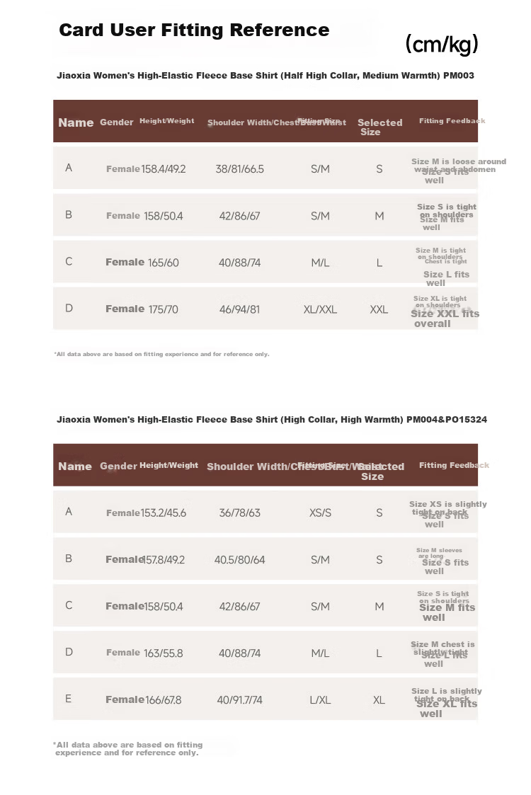 Beneunder Women's Fleece Slim Fit High Elasticity Thermal Base Layer Autumn Winter PM004&PO15324 18