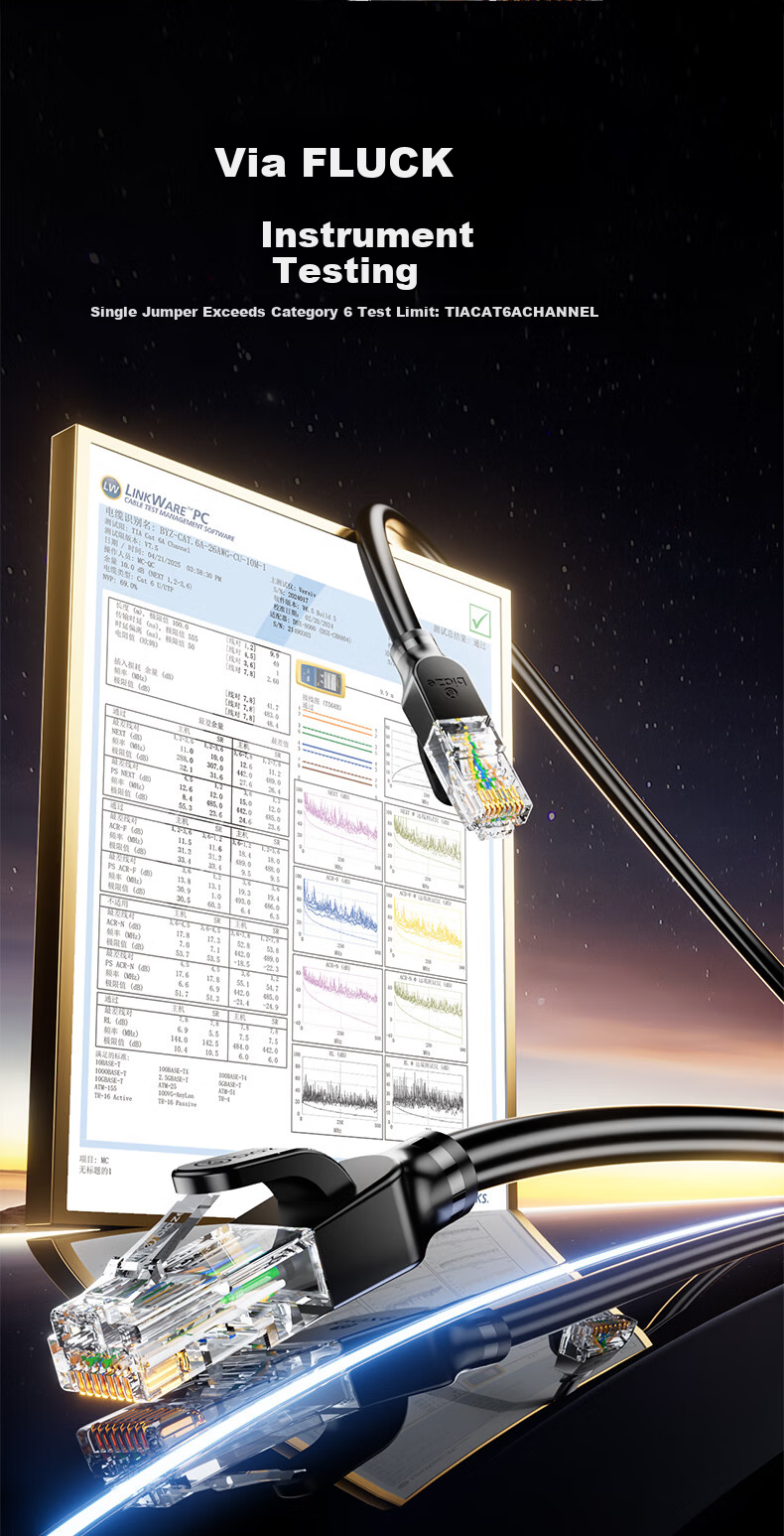 BIAZE CAT6A Pure Copper Ethernet Cable, Super Category 6, 10Gbps, 10m, Compatible with Gigabit, 8-Core, 2.5G Network Patch Cable for Home and Computer Broadband Engineering 4