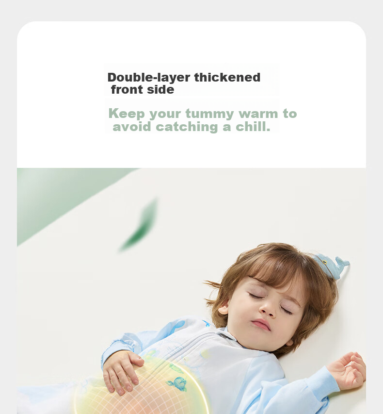 Babycare Baby Sleeping Bag Spring Summer Leg-Separated Short Sleeve Ultra-Light Breathable HappyWhale 2-Layer Size 90 (85-95cm) 16