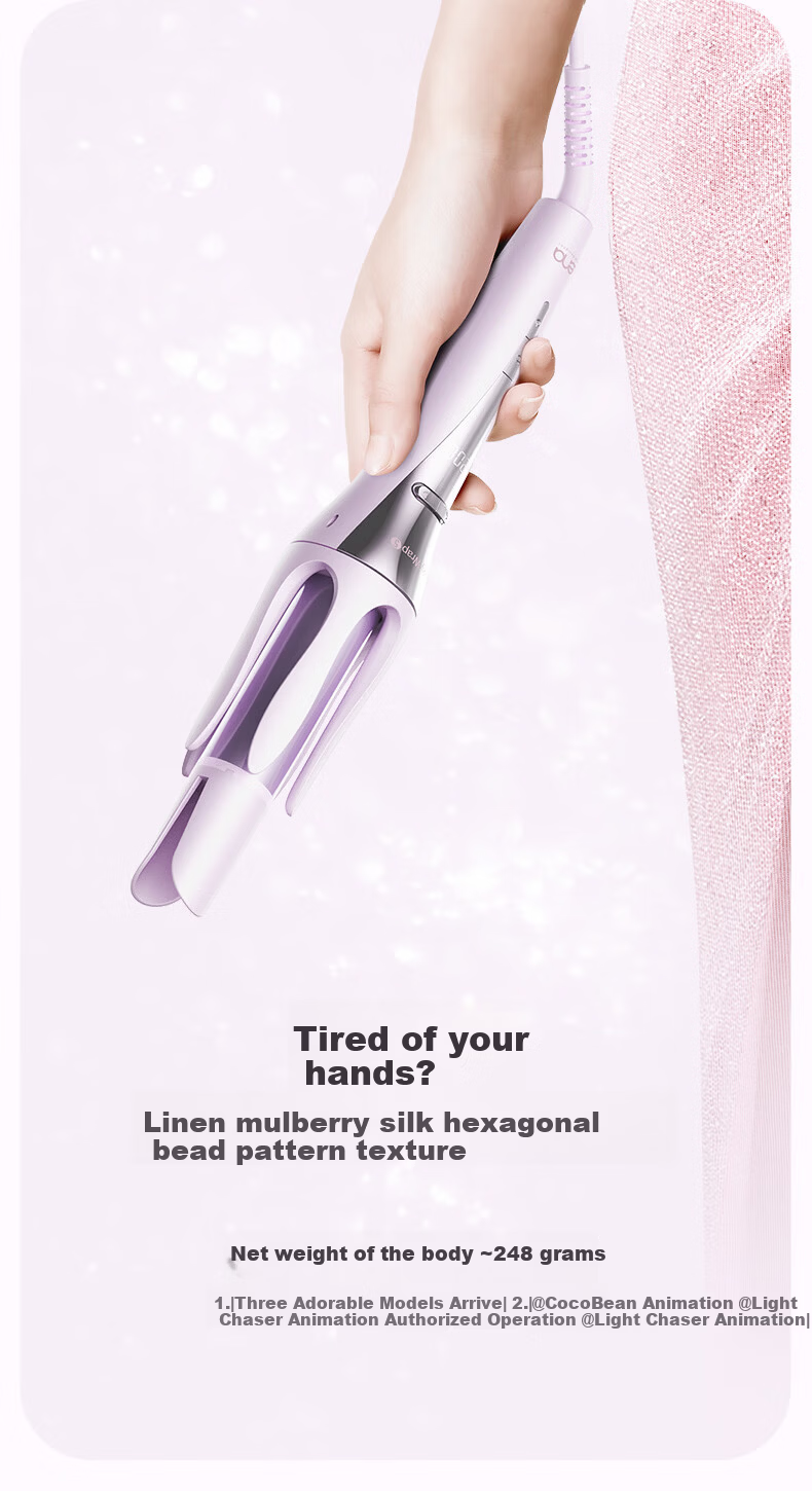 Lena 2-in-1 Automatic Curling Iron 32/36mm Electric Hair Curler Big Waves LN-Z5-32&36 8