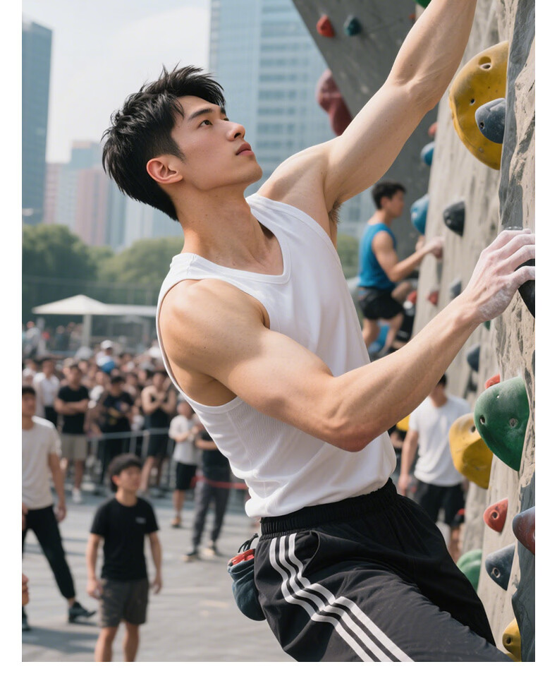 Liangpu Pure Cotton Ribbed Heavyweight American Style Men's Fitness Tank Top Sleeveless Training Shirt 15
