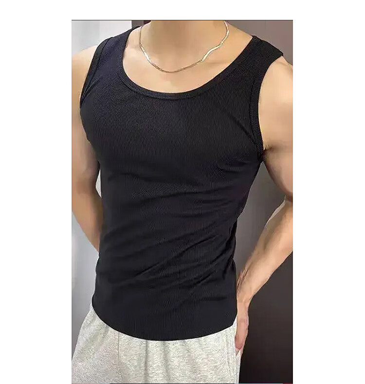 CLOR Men's Summer Sleeveless T-Shirt American Style Gym Workout Tank Top DXC27 White XL 9