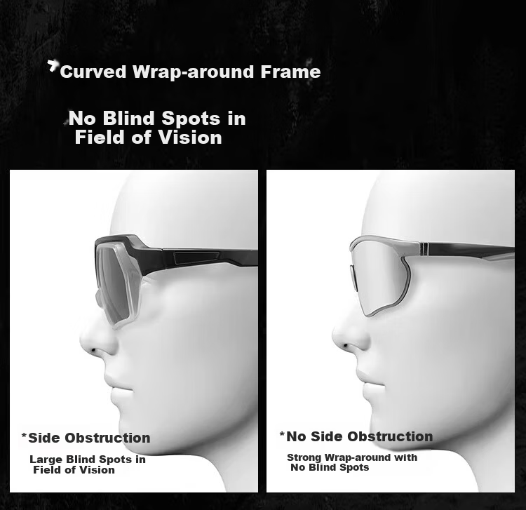 Boshide Cycling Glasses Mountain Climbing Sunglasses Protective Ski Goggles Outdoor Windproof UV Protection Gunmetal Frame White Silver Lens 14