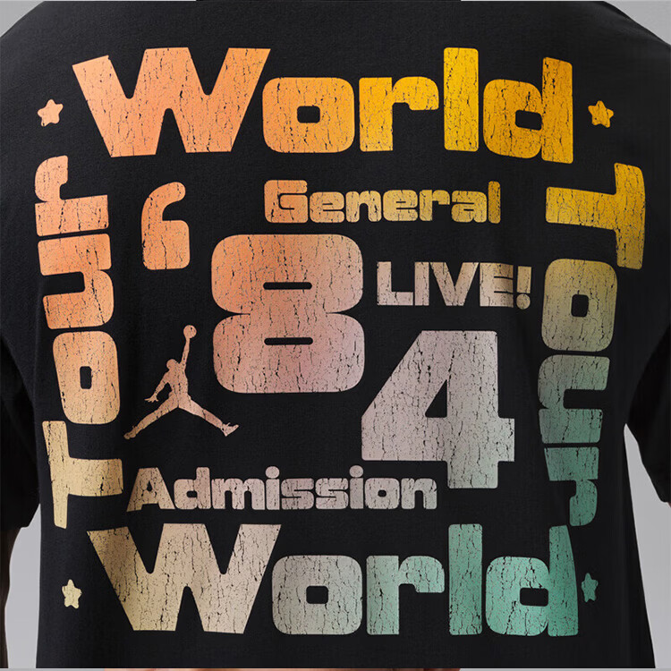 Jordan Men's Summer New Fashion Trendy Breathable Sports Casual Short Sleeve T-Shirt IF3156-010 Black M 4