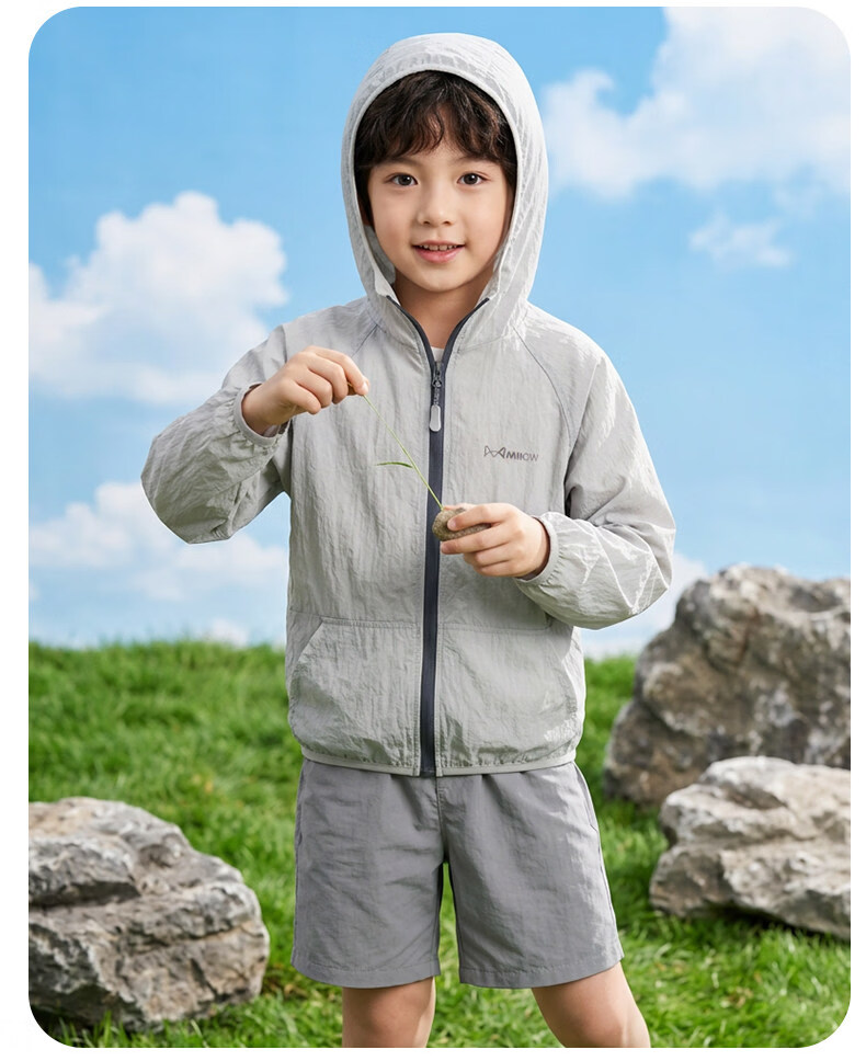 Miiow Kids Sun Protection Jacket for Girls, Summer Lightweight Cooling UV Protection Coat for School Children and Babies, Beachwear 14