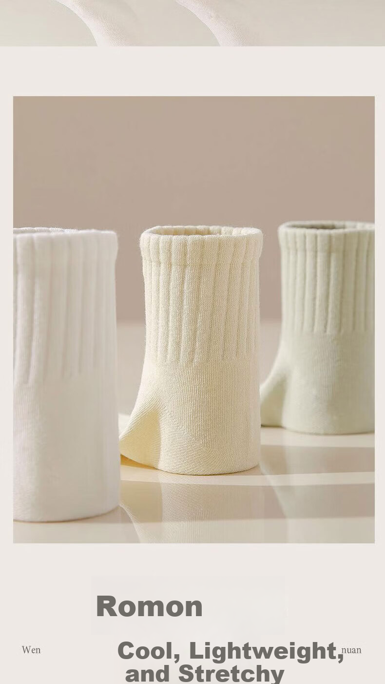 Cotton Full Women's Short Socks 100% Pure Cotton Antibacterial Odor-Resistant Breathable Sports Low-Cut Ankle Socks 6 Pairs 11