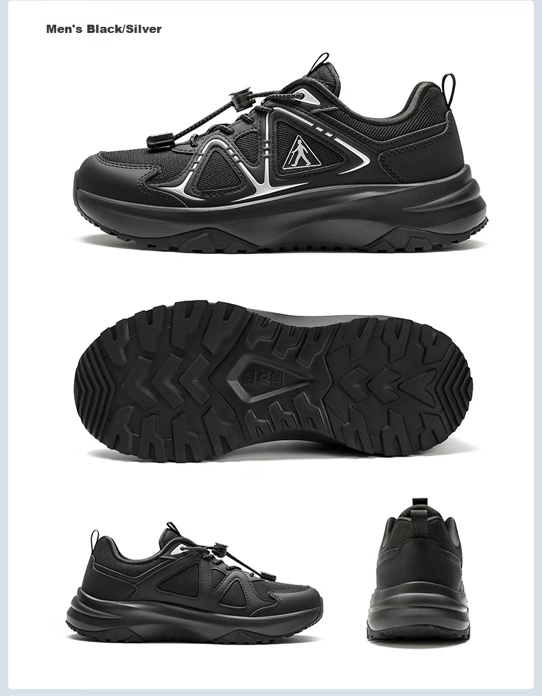 Zulijian Elderly Spring Summer Breathable Walking Sports Shoes Casual Outdoor Non-slip Shoes 26156004J Black/Silver Men 40 22
