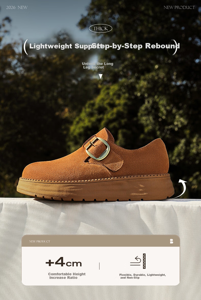 Belle Caramel Mousse Dissolving Sole Birkenstock Women's 26 Spring Summer Thick Sole Casual Shoes JD032AM6 Brown Size 37 6
