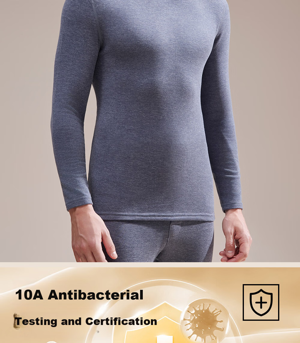 Urban Beauty [Tencel Modal] Thermal Underwear Set for Men Autumn Long Johns and Shirt, German Velvet Heat-Generating, Fleece-Lined, Thickened Autumn Winter New Arrival 7